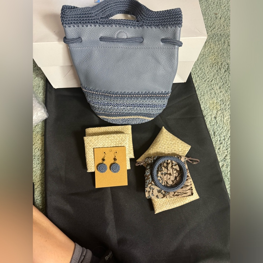 Sak Dylan Small Backpack with matching earrings and bracelet All NWT